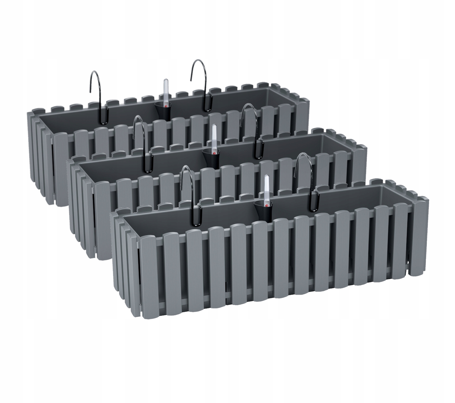 

3x Skrzynka donica balkonowa DDEF600 Haki System