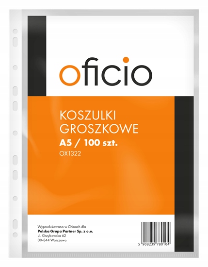 KOSZULKA A5 GROSZKOWA op 100SZT