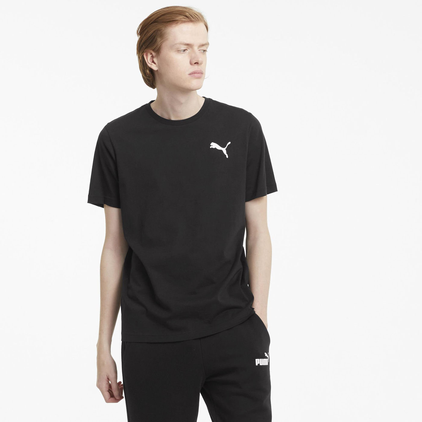 Męska Koszulka ESS SMALL LOGO TEE PUMA BLACK-CAT M Płeć mężczyzna