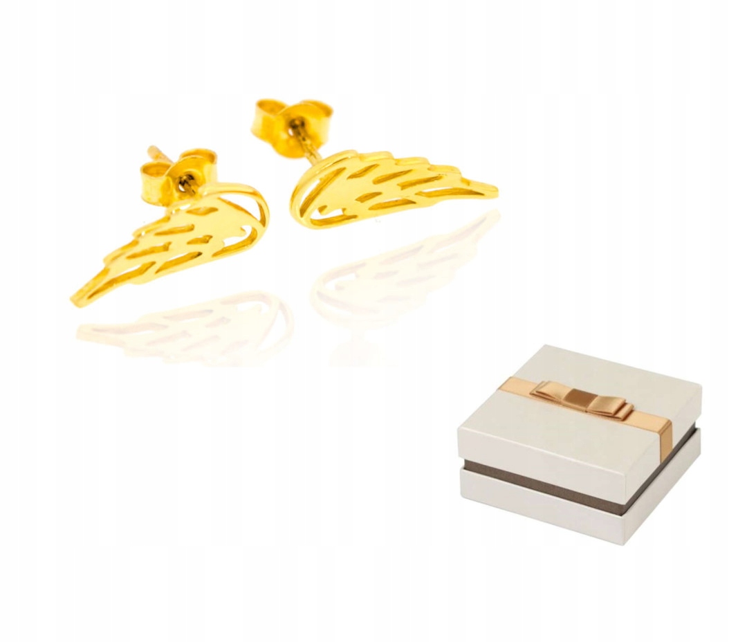 Zlato 585 Zlaté Náušnice Křídla 14 karátů KZ11