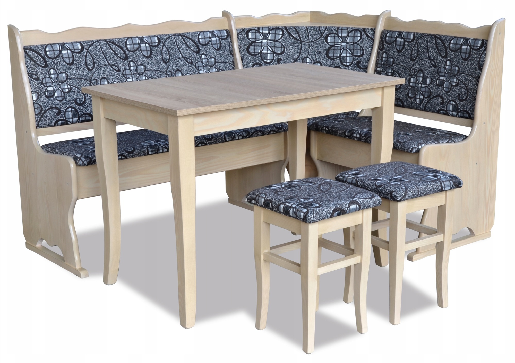 Narożnik kuchenny W1 stół i taborety - ZESTAW