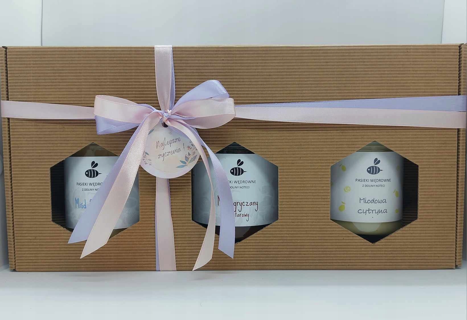 Levně Sada s 3 medy na Den babičky a dědečka, med a pyl, dárek