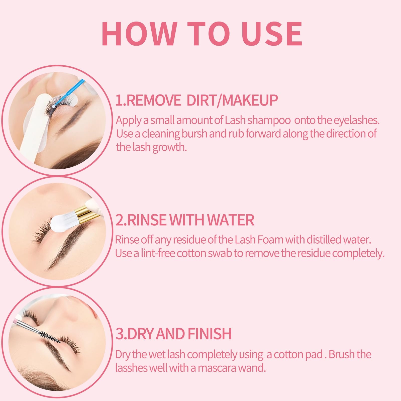 Short Version: LASH SHAMPOO 60ML for Eyelash Extensions with Brush — miniatura 6