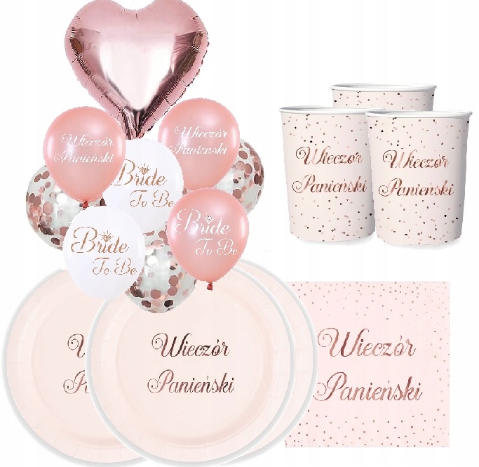 

Zestaw Balony Kubki Na Wieczór Panieński Rose Gold