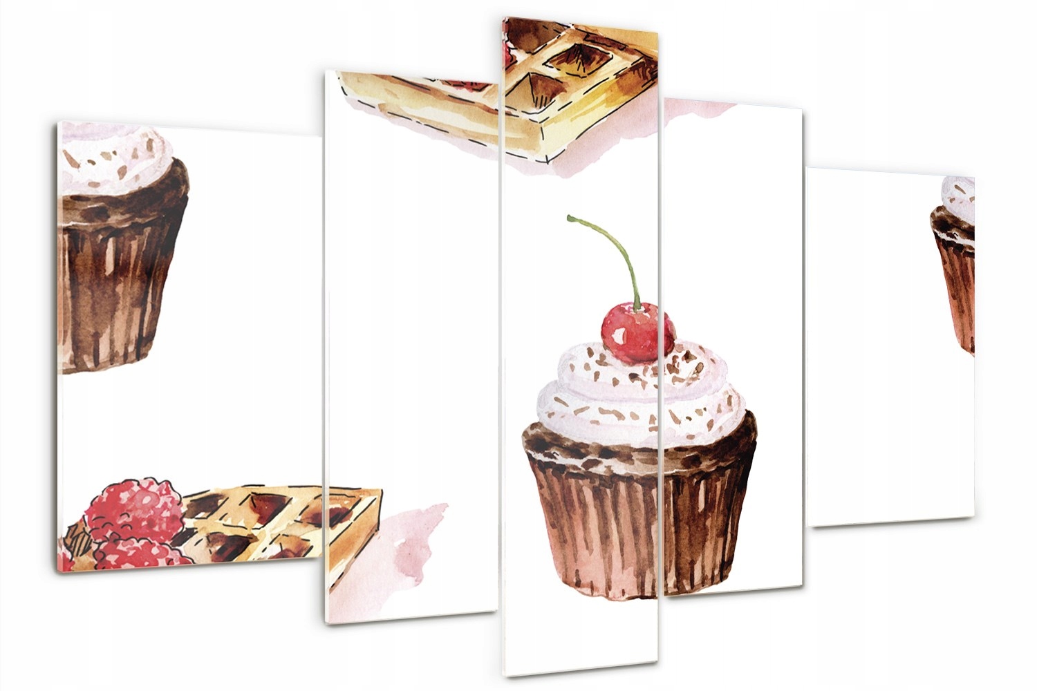 

Obraz szklany duży tryptyk wieloczęściowy Deser