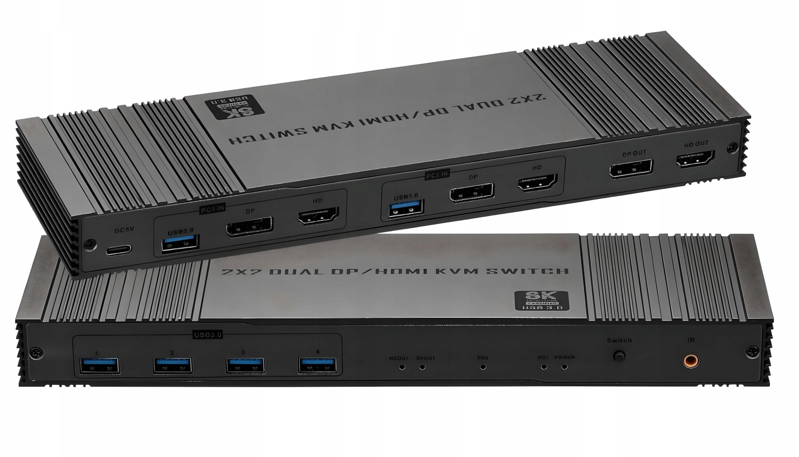 KVM Switch 2x2 HDMI DisplayPort консоль DP USB 3.0 переключатель 2 монитора
