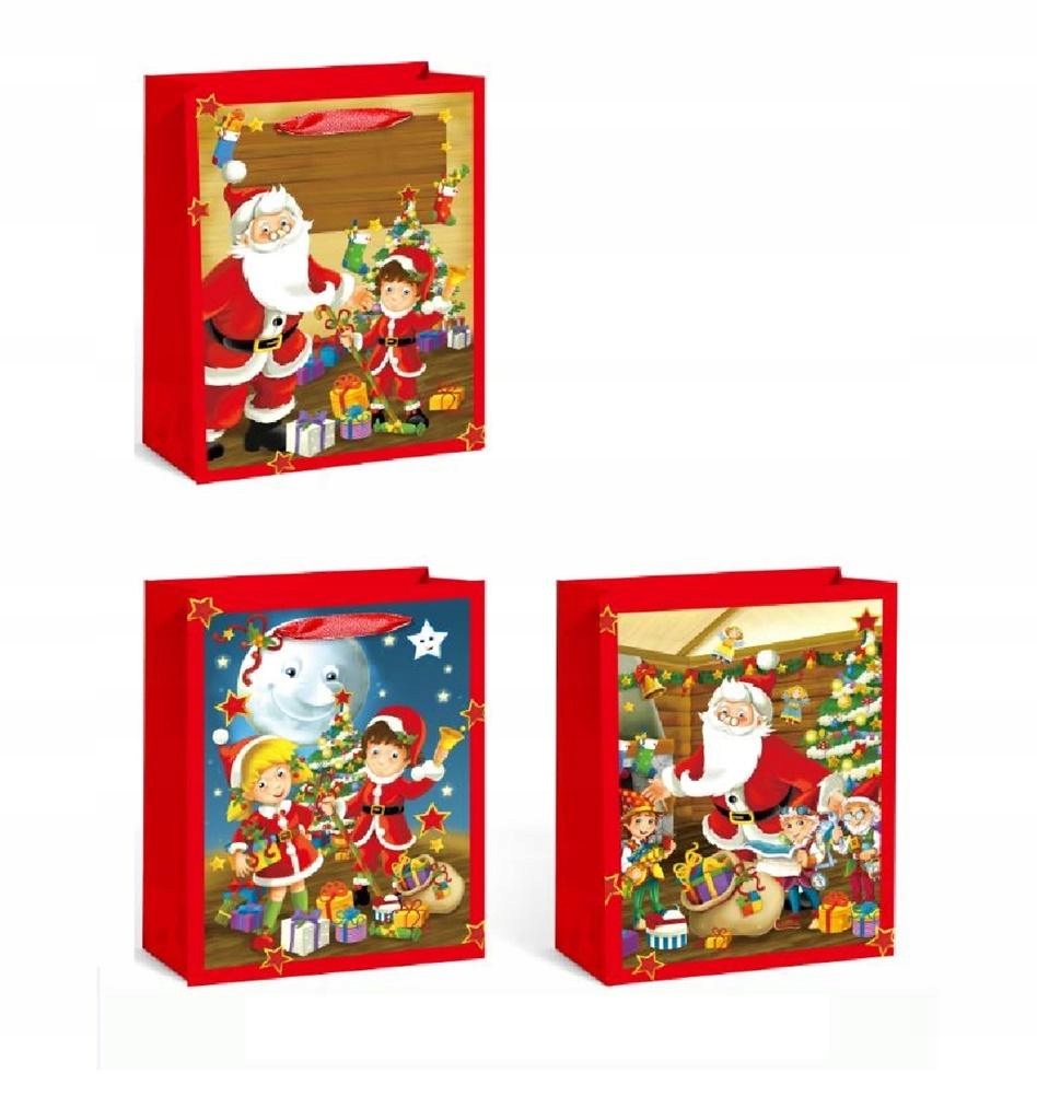 

Torebka Prezentowa Świąteczna Elfy MIX 75979