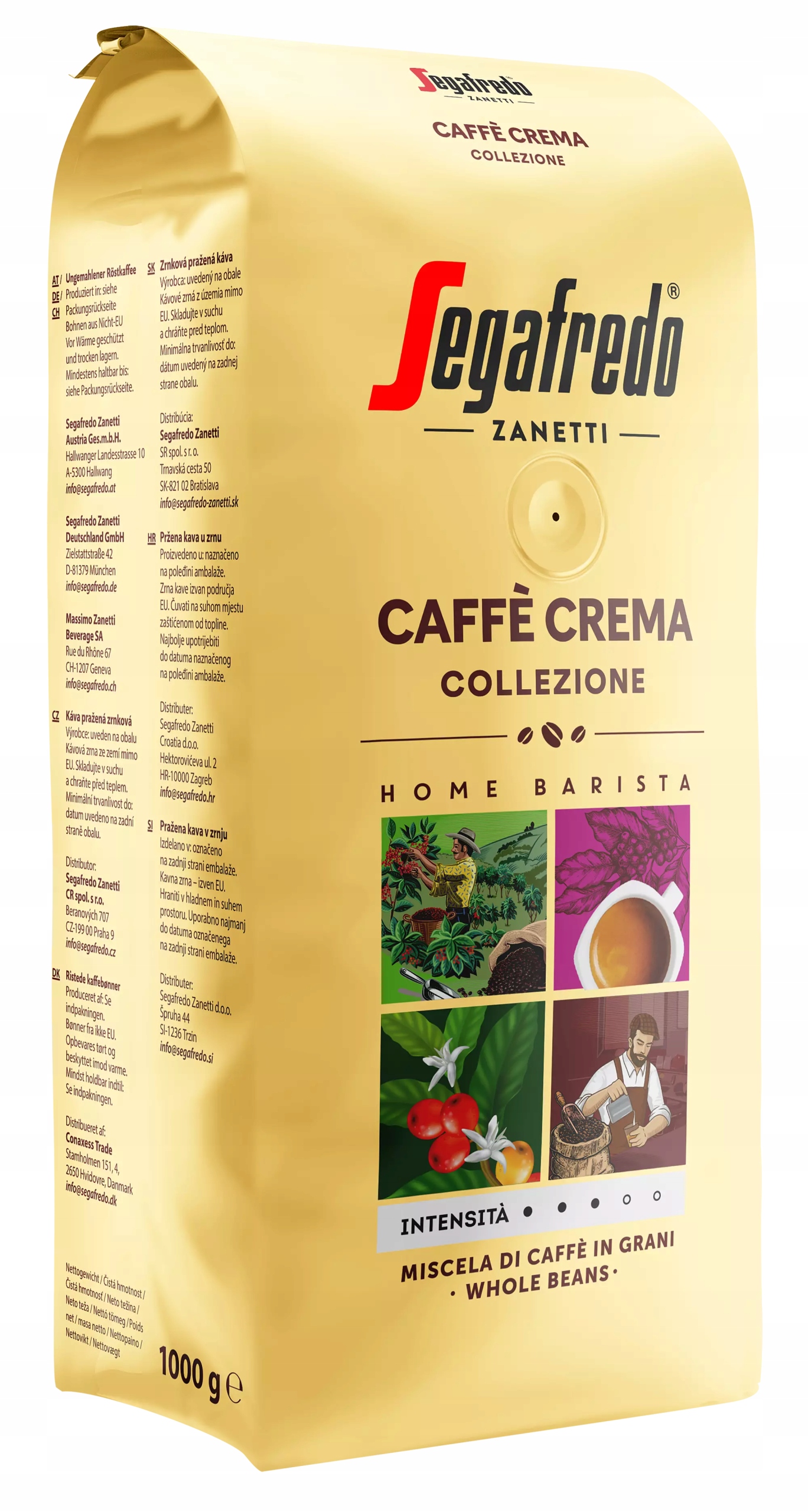 Segafredo Kawa Ziarnista Caffè Crema Collezione 1KG