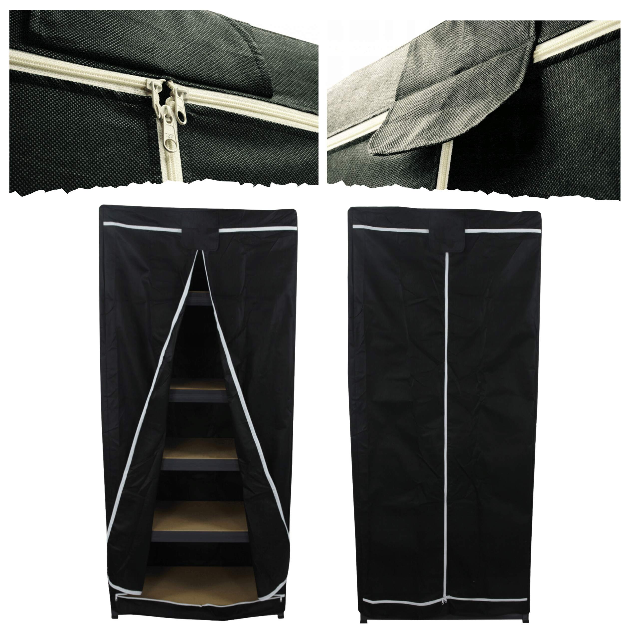 Ochranný obal na regál 270X120X30cm pouzdro na stojan Černé Trvanlivé