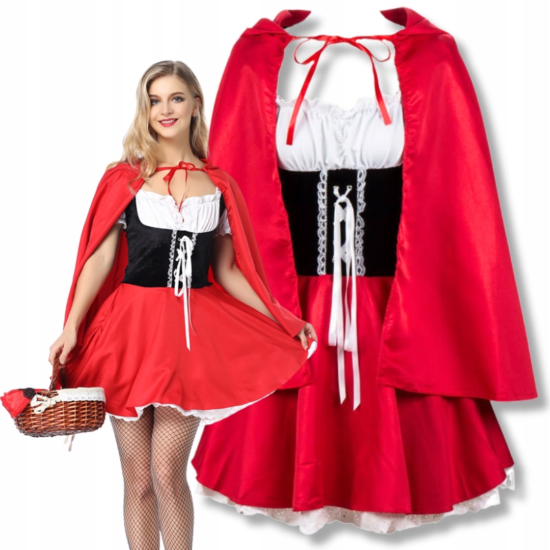 Kostým Červená Karkulka Šaty Cosplay Pro Dospělé L