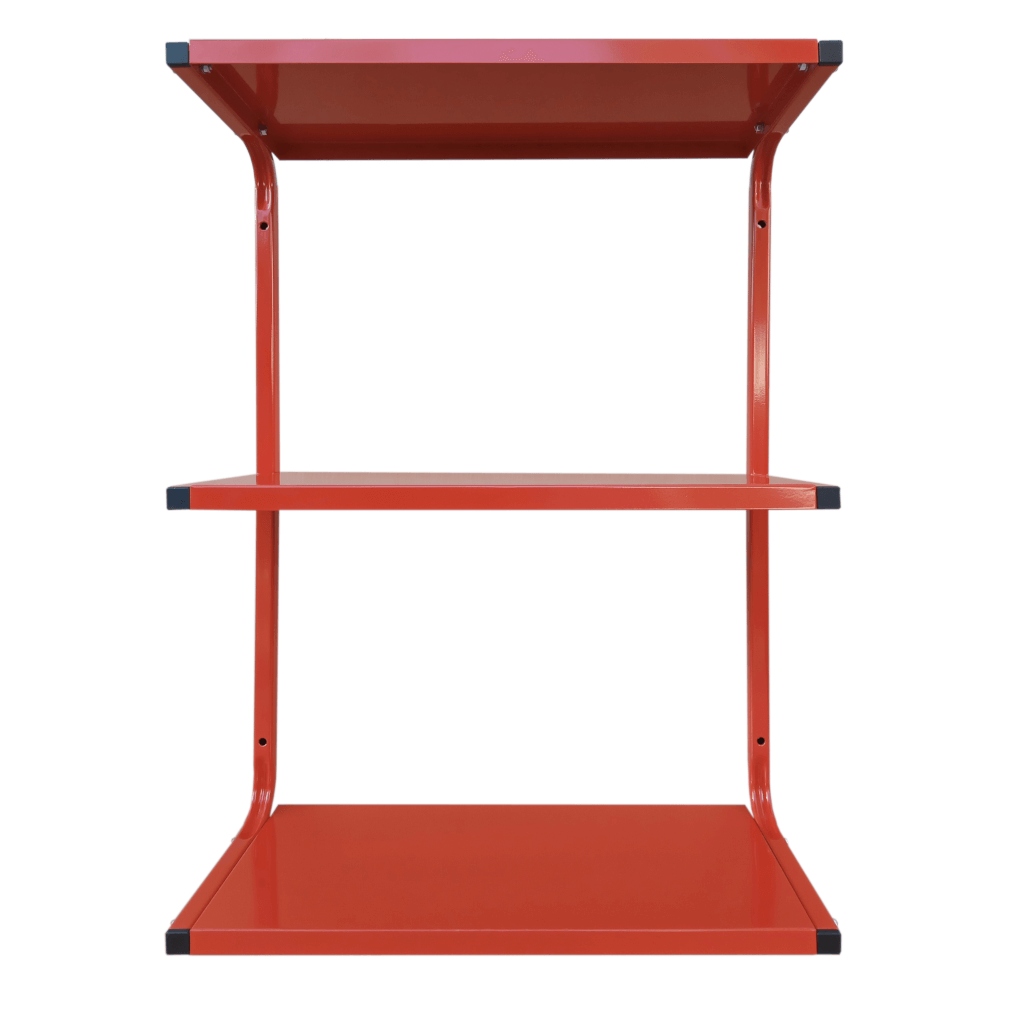 Kovová nástěnná police délka 55 cm PG3MR trojitá dílna loft garáž