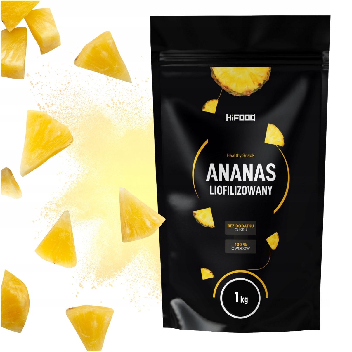 Ananas Liofilizowany 1kg Ananas 100% Proszek HiFOOD