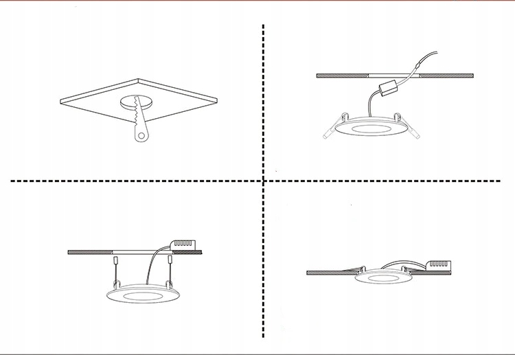 Panel LED plafon sufitowy wpuszczany 24W CCD Zasilanie sieciowe