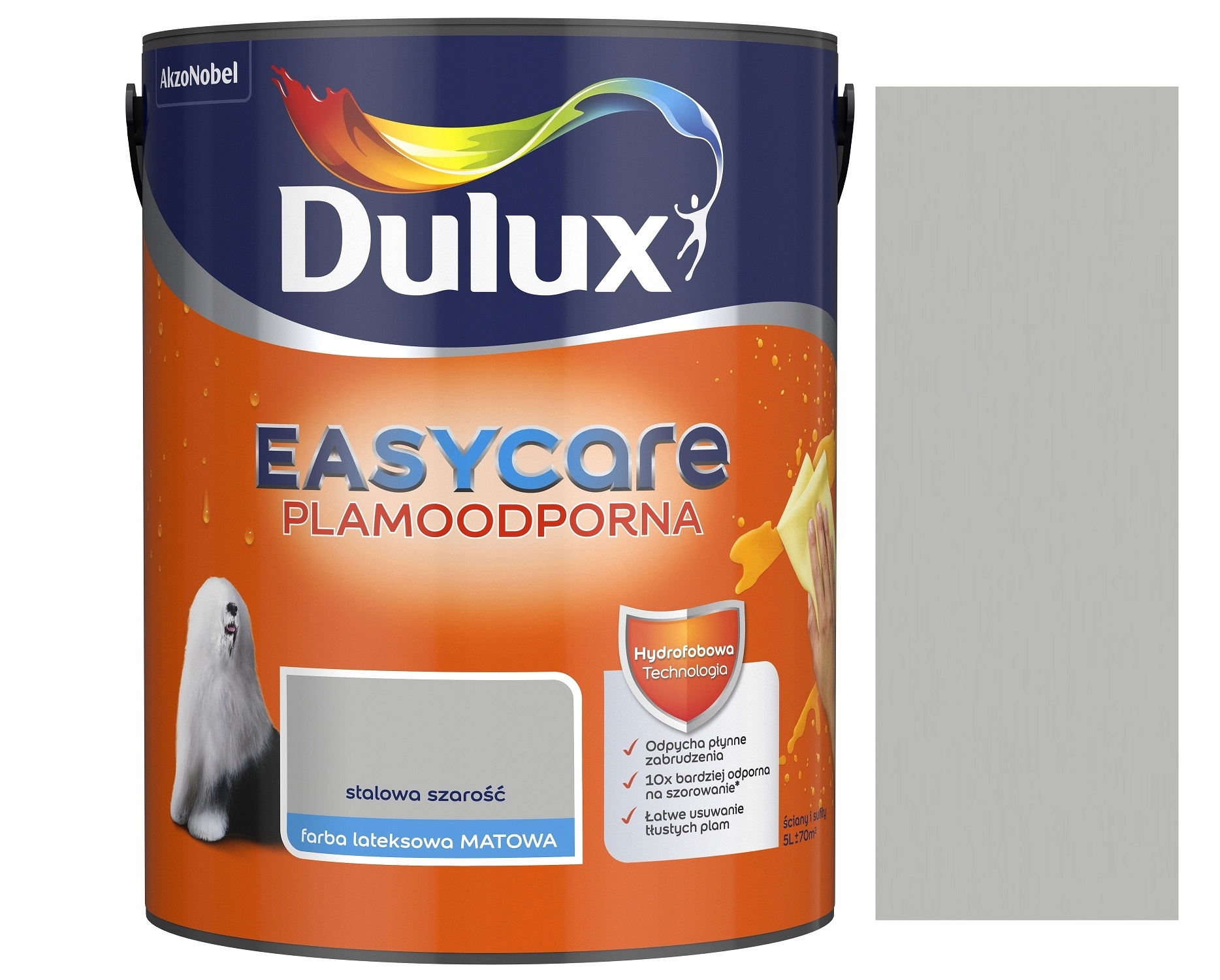 Dulux Farba Easycare Stalowa Szarość 5L