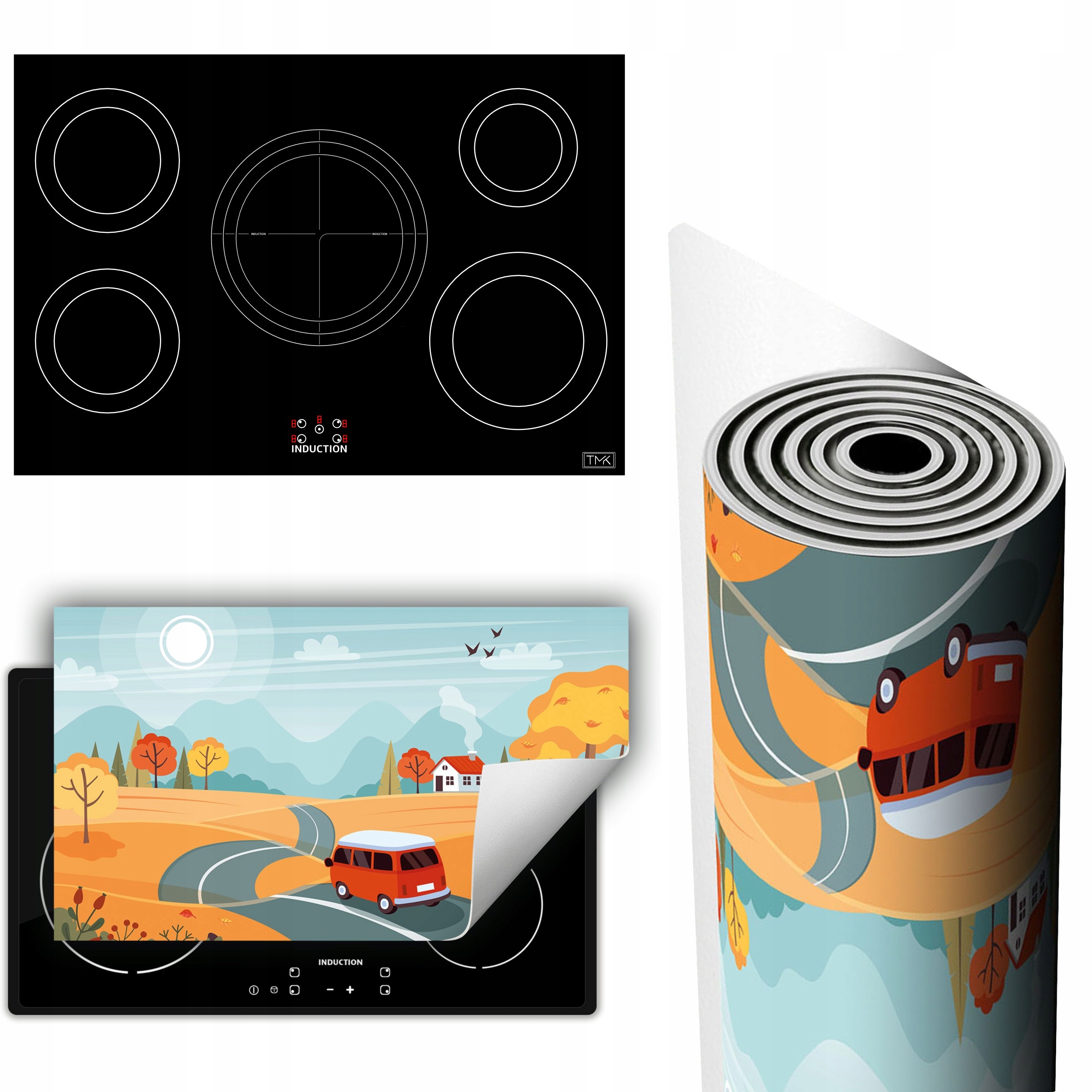 Vinylová Podložka Na Ochranu Kuchyňské Desky 90x52 barevná venkov