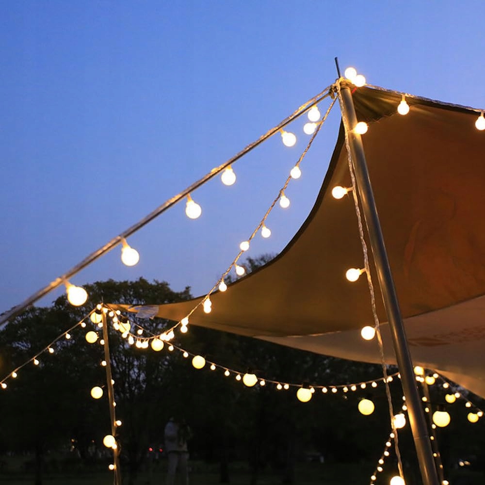 LED LAMPKI ZEWNĘTRZNE BATERIA 10M 100 LED WODOODPORNE ŚWIĘTA WEWNĘTRZNE — miniatura 4