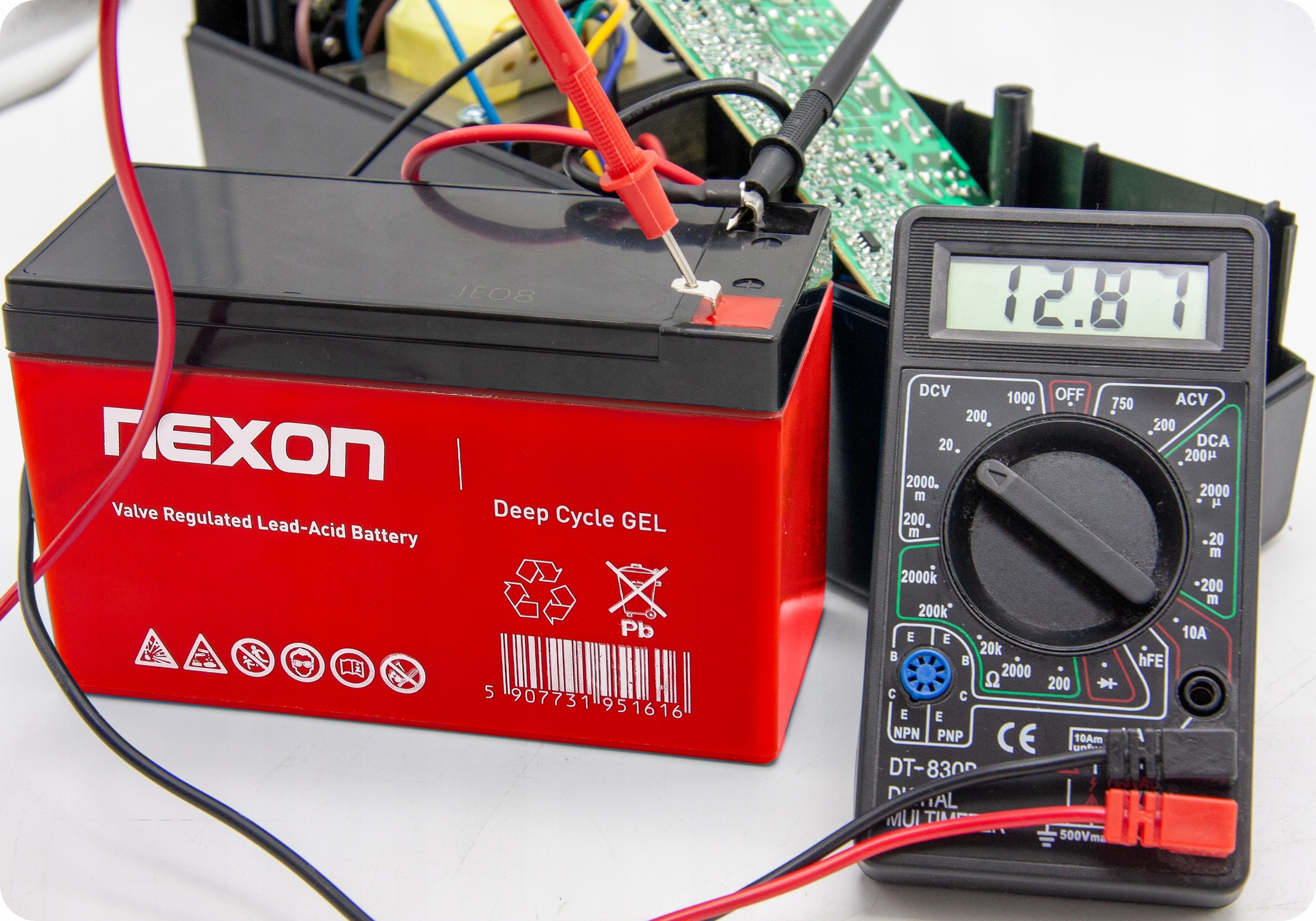 MOCNY akumulator żelowy GEL DEEP CYCLE 12V 50Ah Szerokość 229 mm