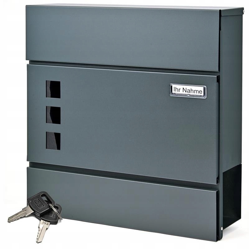 Poštovní Schránka Na Dopisy Ocelová, Velká, Moderní, S Novinami, Zesílená