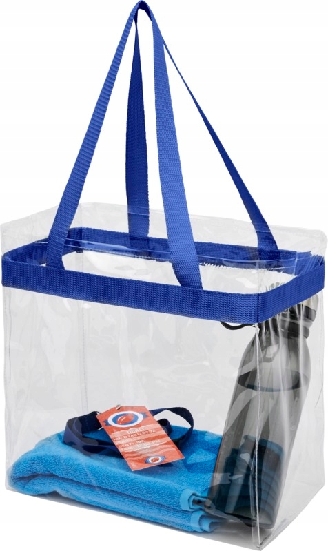 

Przeźroczysta Torba Na Zakupy/plażowa niebieska
