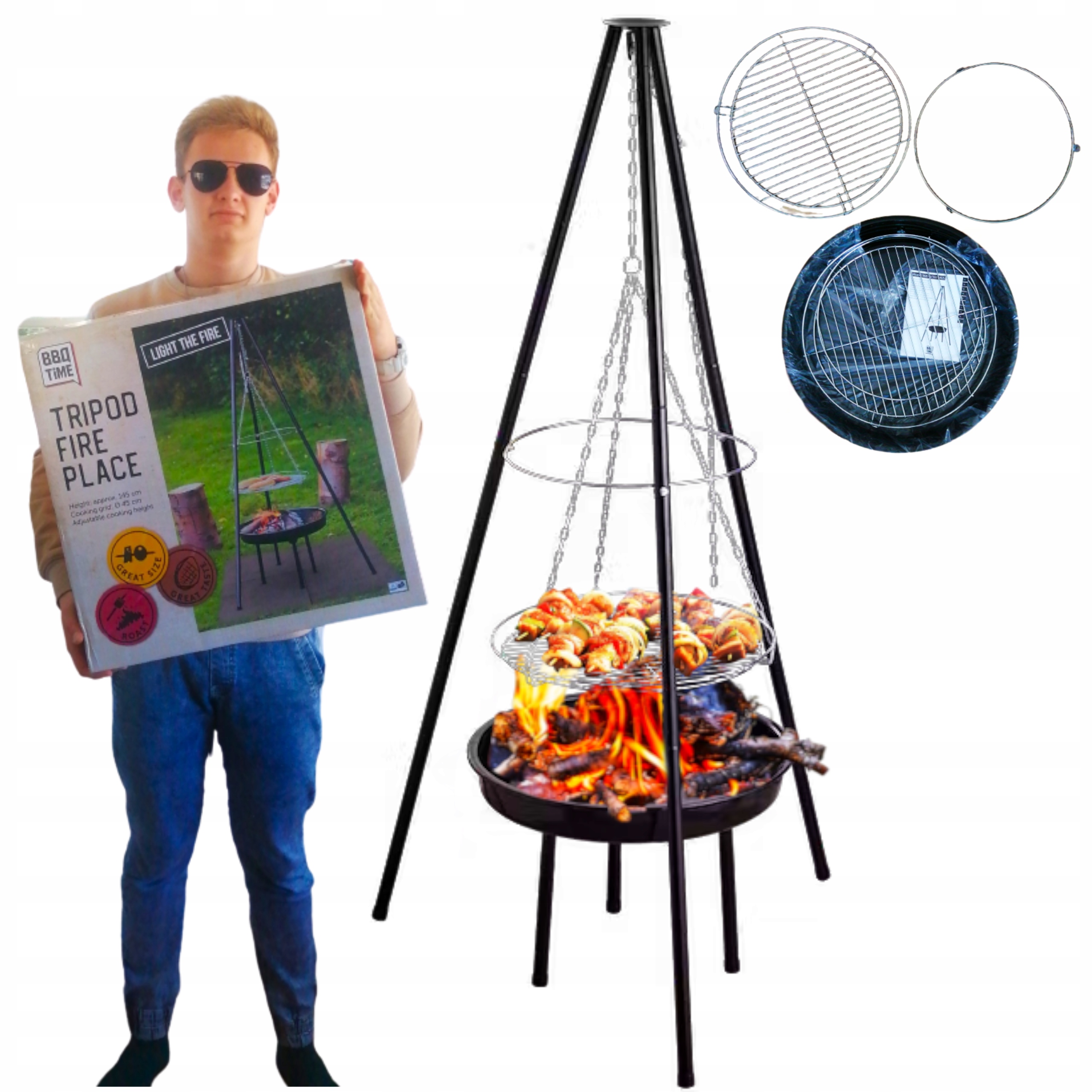 

Grill Ogrodowy Wiszący Trójnóg Palenisko Ognisko