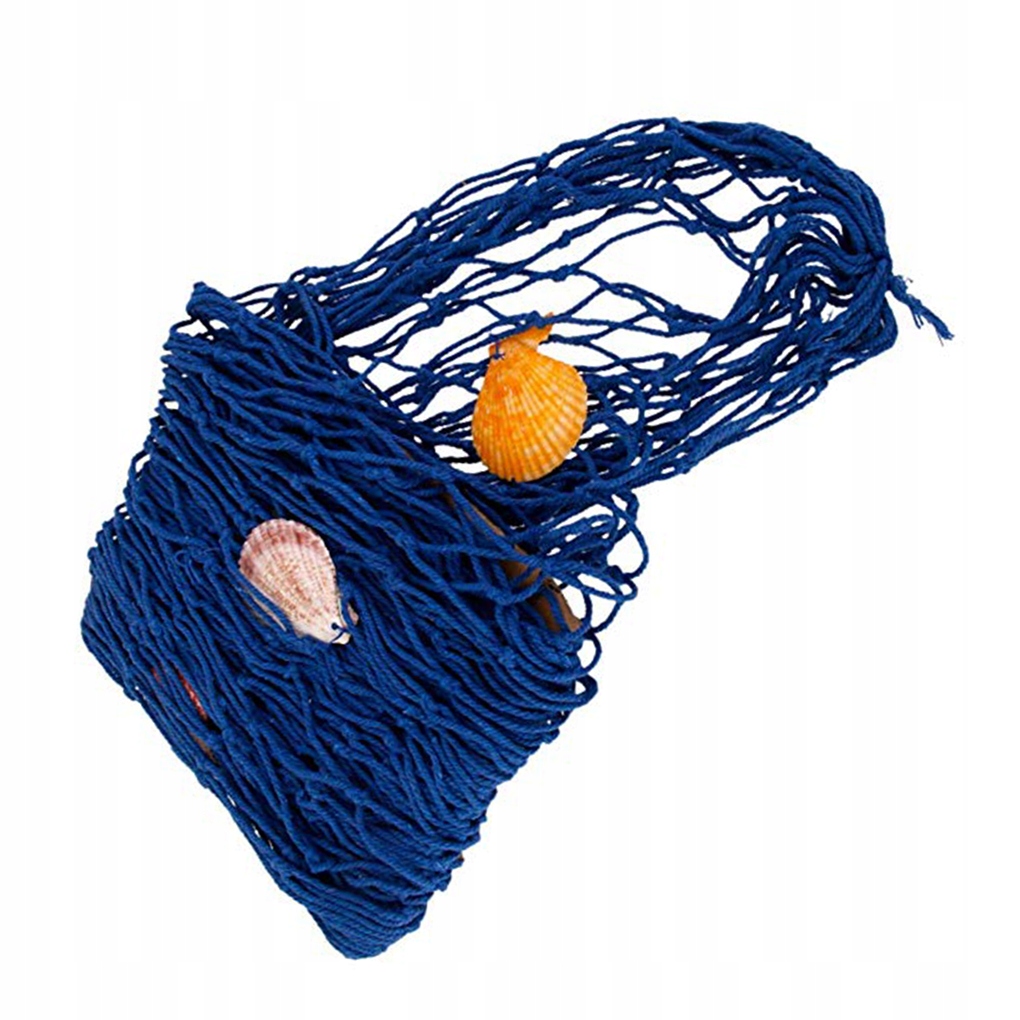 Biało-niebieska dekoracyjna morska sieć rybacka