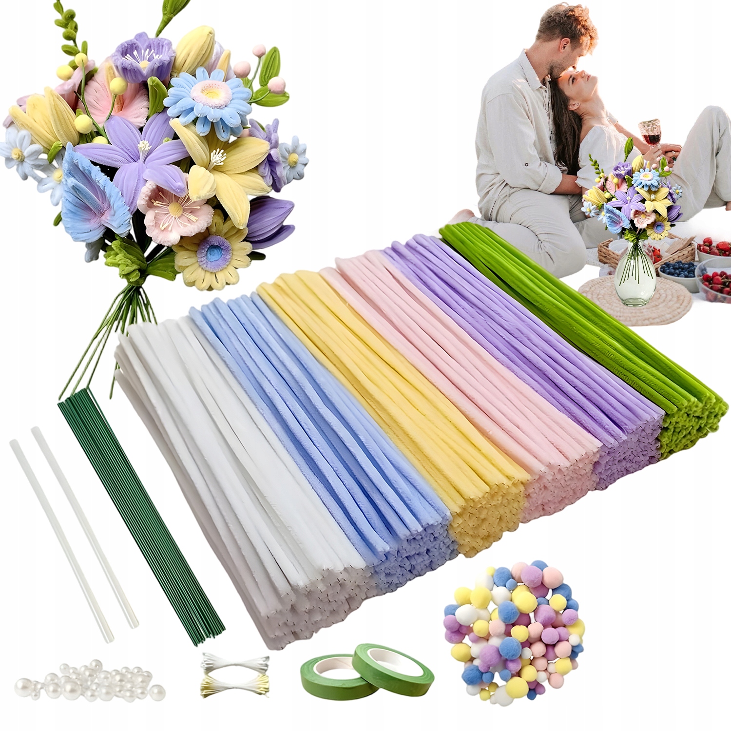 Kreativní Drátky Kreativní Drátky Plyšové Nadýchané Floristické