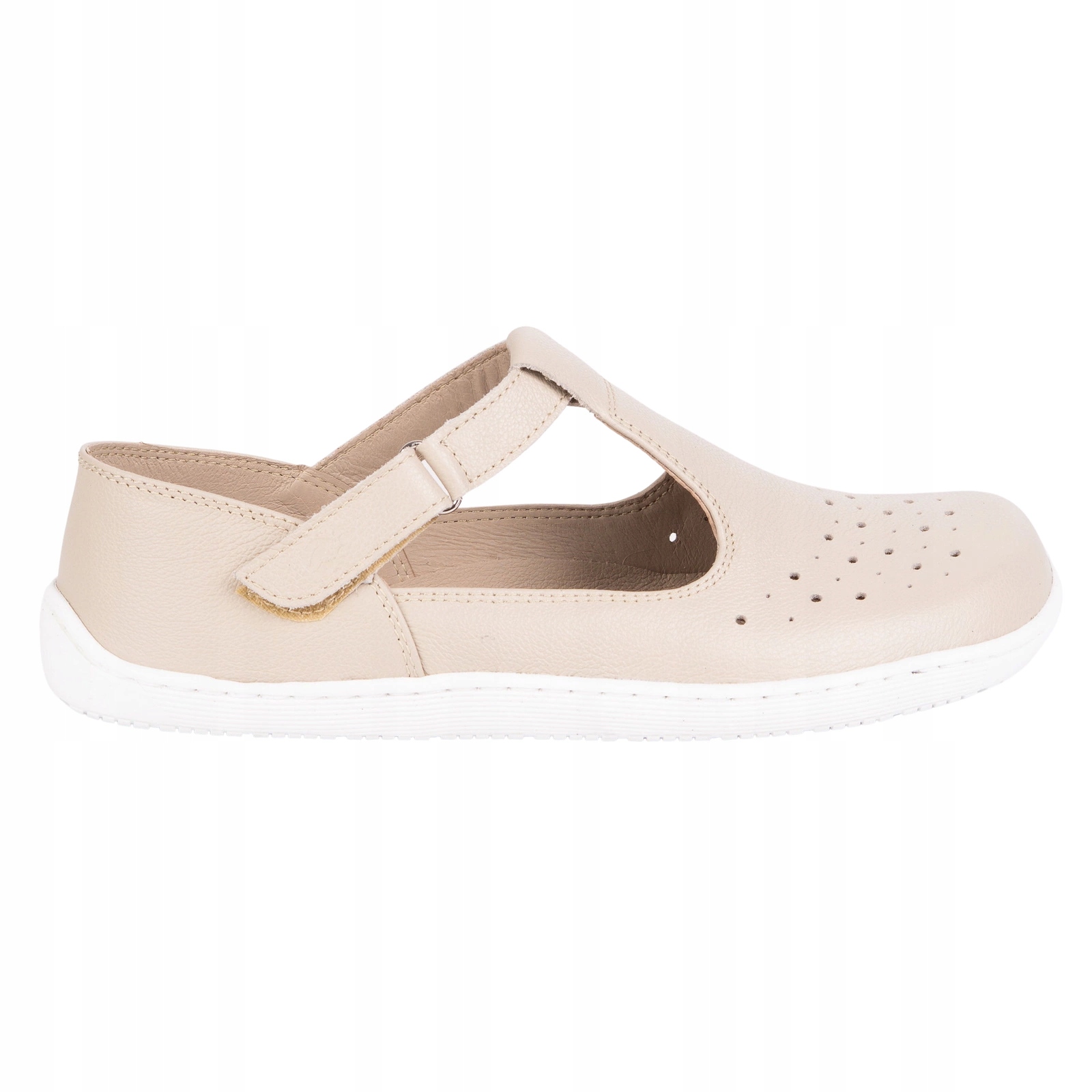 Dámské barefoot kožené boty s širokými špičkami 1283 béžové 38