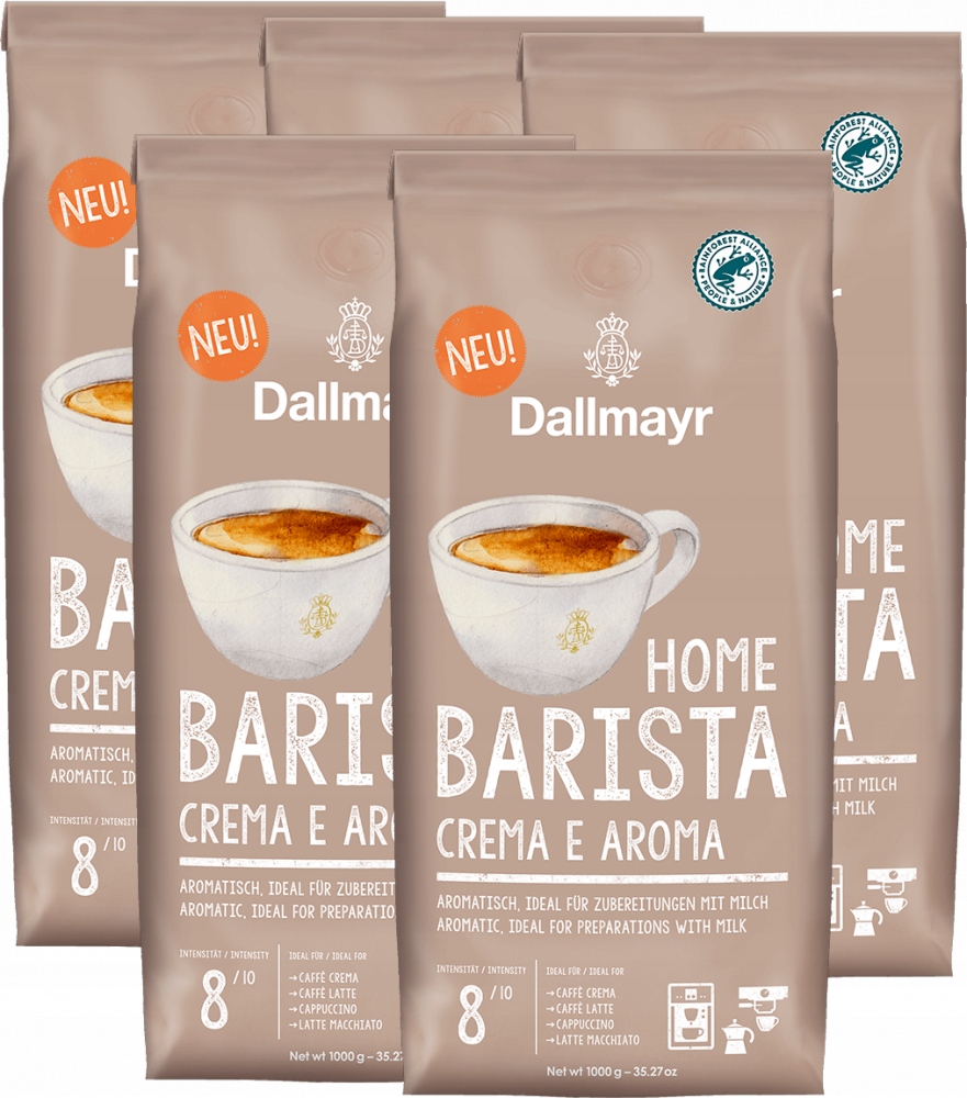 Kawa ziarnista Dallmayr Home Barista Crema e Aroma 1kg x5
