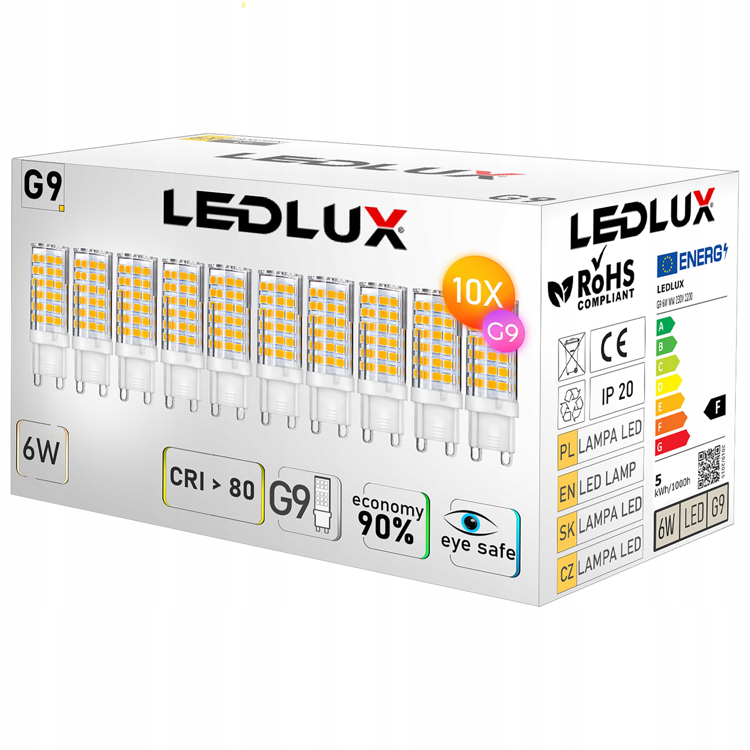 

10X Żarówka Led G9 Smd 6W 60W 3 Barwy Światła