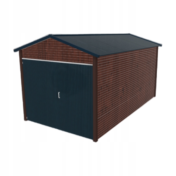 Domek na nářadí 2.5 x 4.5 m, sedlový, tmavý ořech