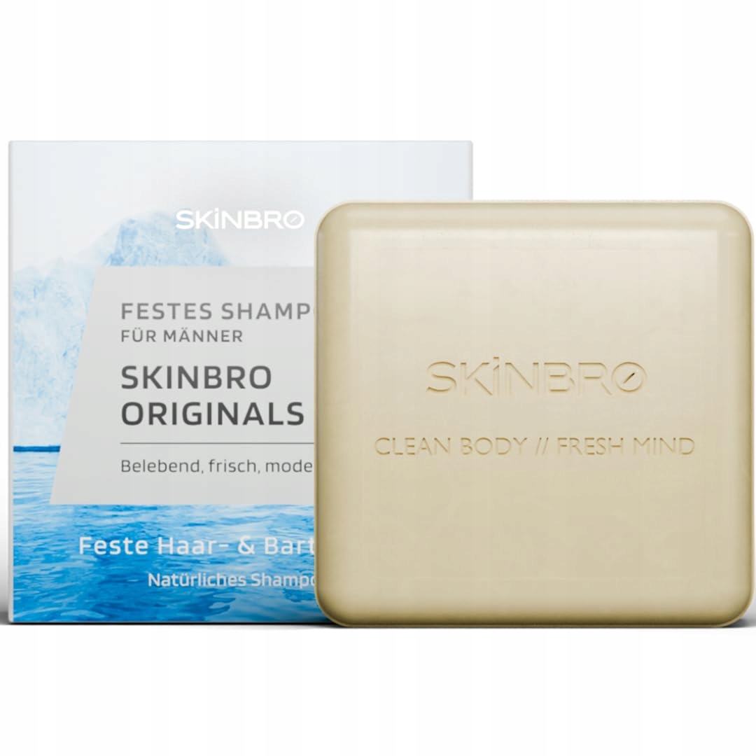 Mýdlo Skinbro pro muže 75 g přírodní na vlasy, tělo a obličej, sportovní