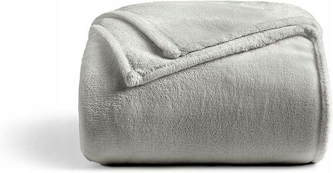 Fleecová deka 230 x 270 cm Měkká, hebká, prodyšná Polyester barva Šedá