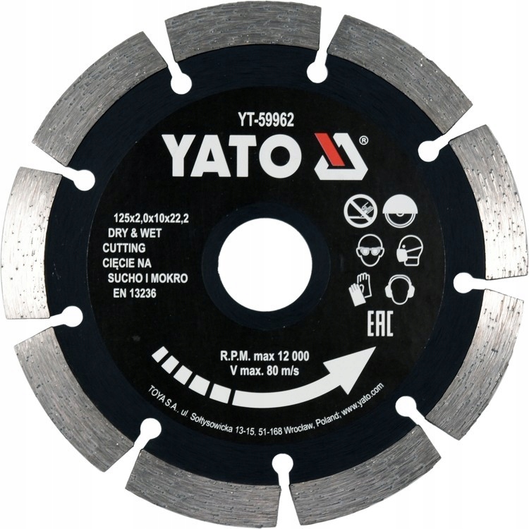 

Tarcza Diamentowa 125MM Segmentowa Z Segmentem
