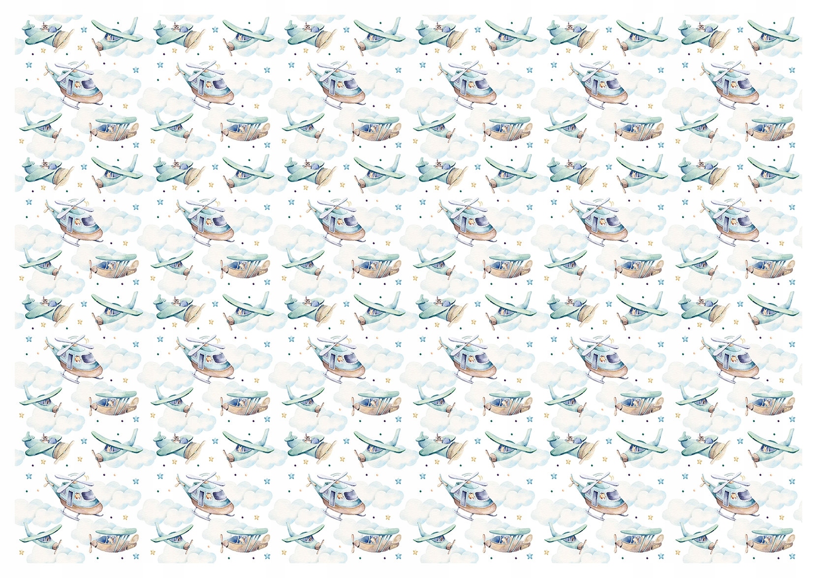 Fototapeta Letadla, vrtulníky v oblacích do dětského pokoje 300x210 lepidlo