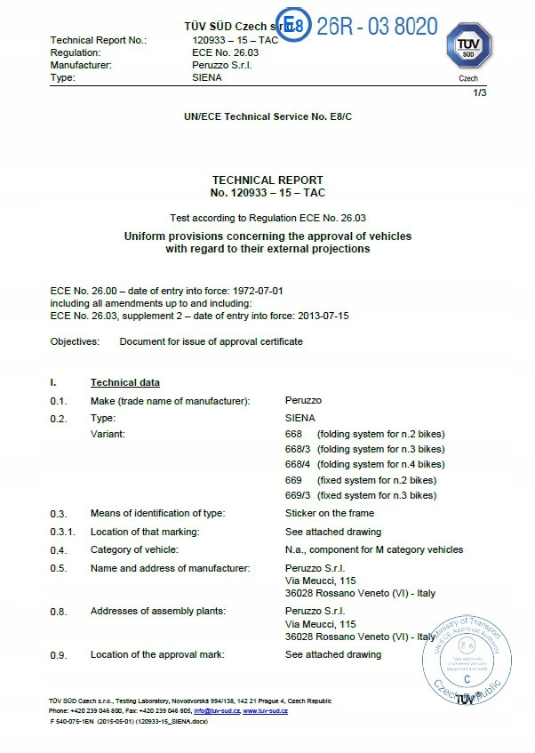 BAGAŻNIK PLATFORMA UCHWYT ROWEROWY NA HAK 2 ROWERY PERUZZO SIENA + UCHYŁ Typ uchwytu platforma