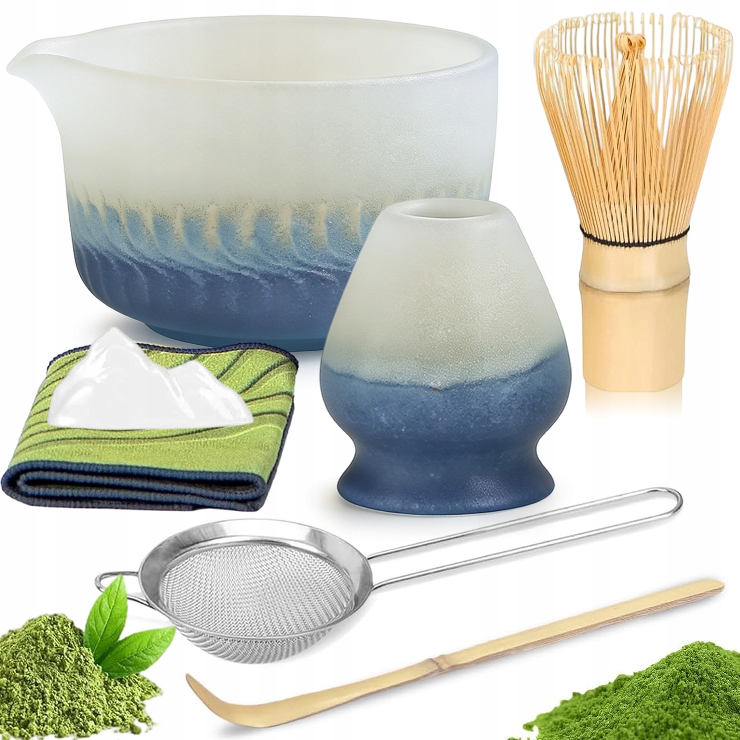 Akcesoria Do Ceremonii Matcha 7 Szt Zestaw Do Matchy Do Zielonej Herbaty