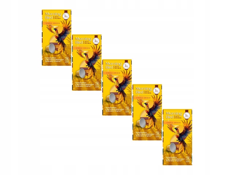 Kapsułki Morning Bird Cafe Crema do ekspresu Nespresso 5 x 10 szt.