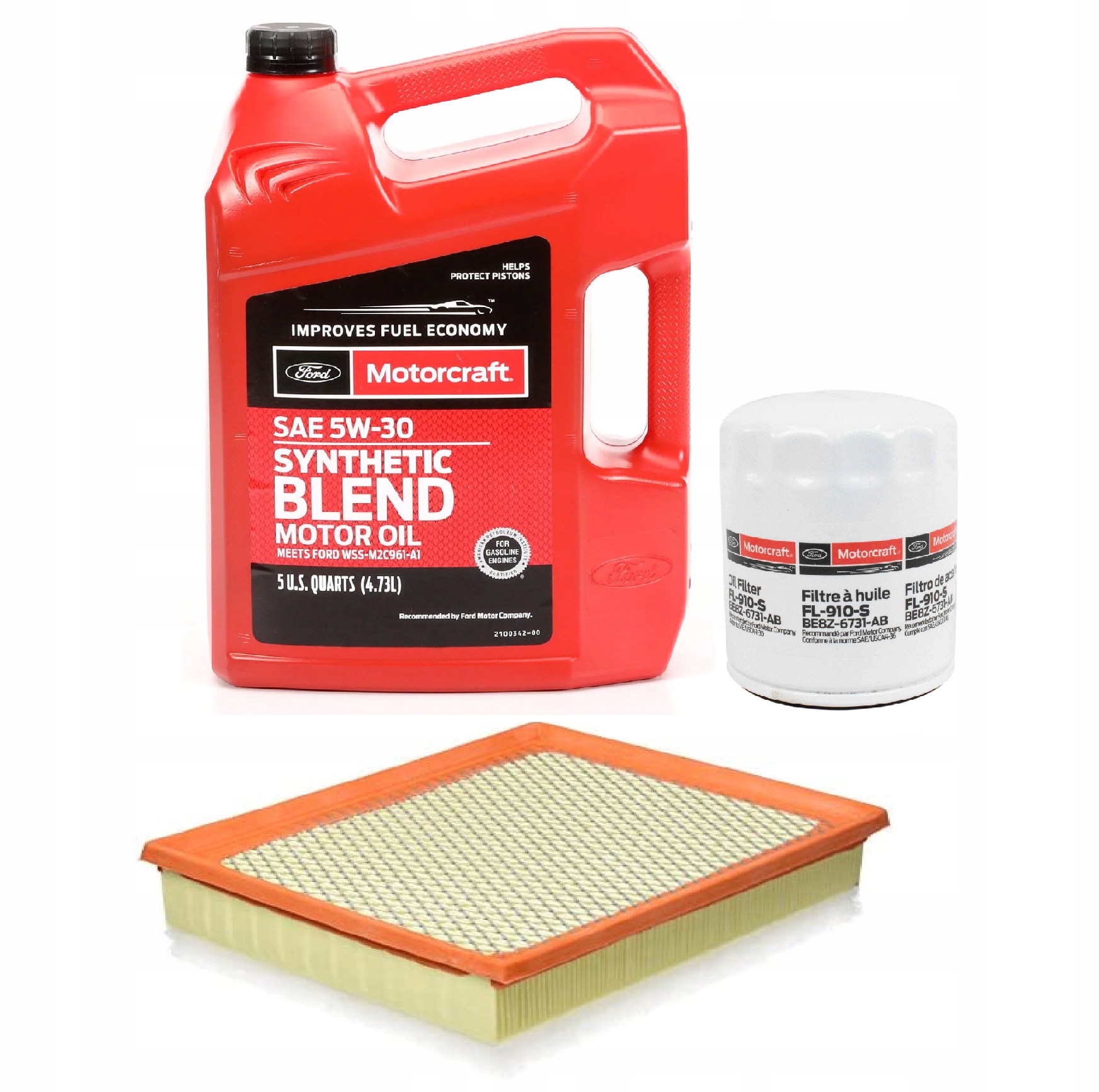 Olej Motorcraft 5V30 Synthetic Blend Filtry Ford Fusion 1.5 1.6 2.0 2.5
