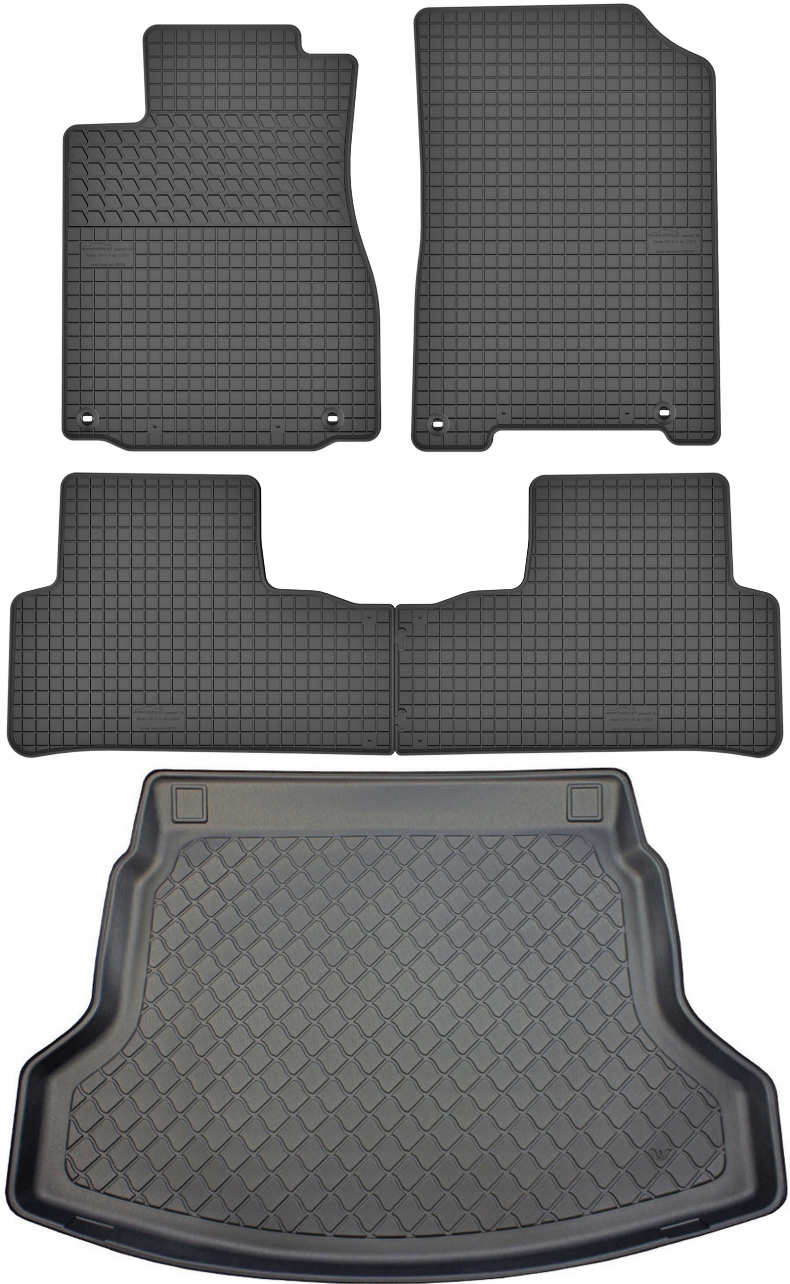 Honda Cr-v IV Suv od roku 10.2012-09.2018 Sada Koberce batožinový priestor