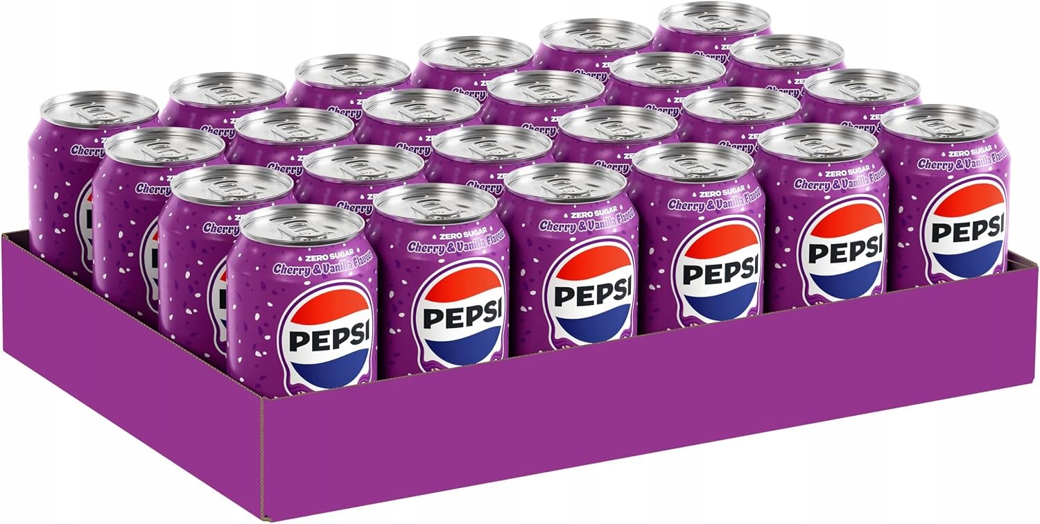 Pepsi Cherry Vanilla Zero Sugar zestaw zgrzewka 24 x 330ml