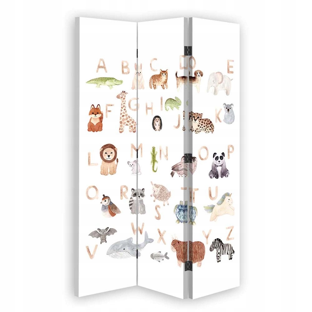 Paraván oboustranný paraván, Abeceda se zvířátky 110x170