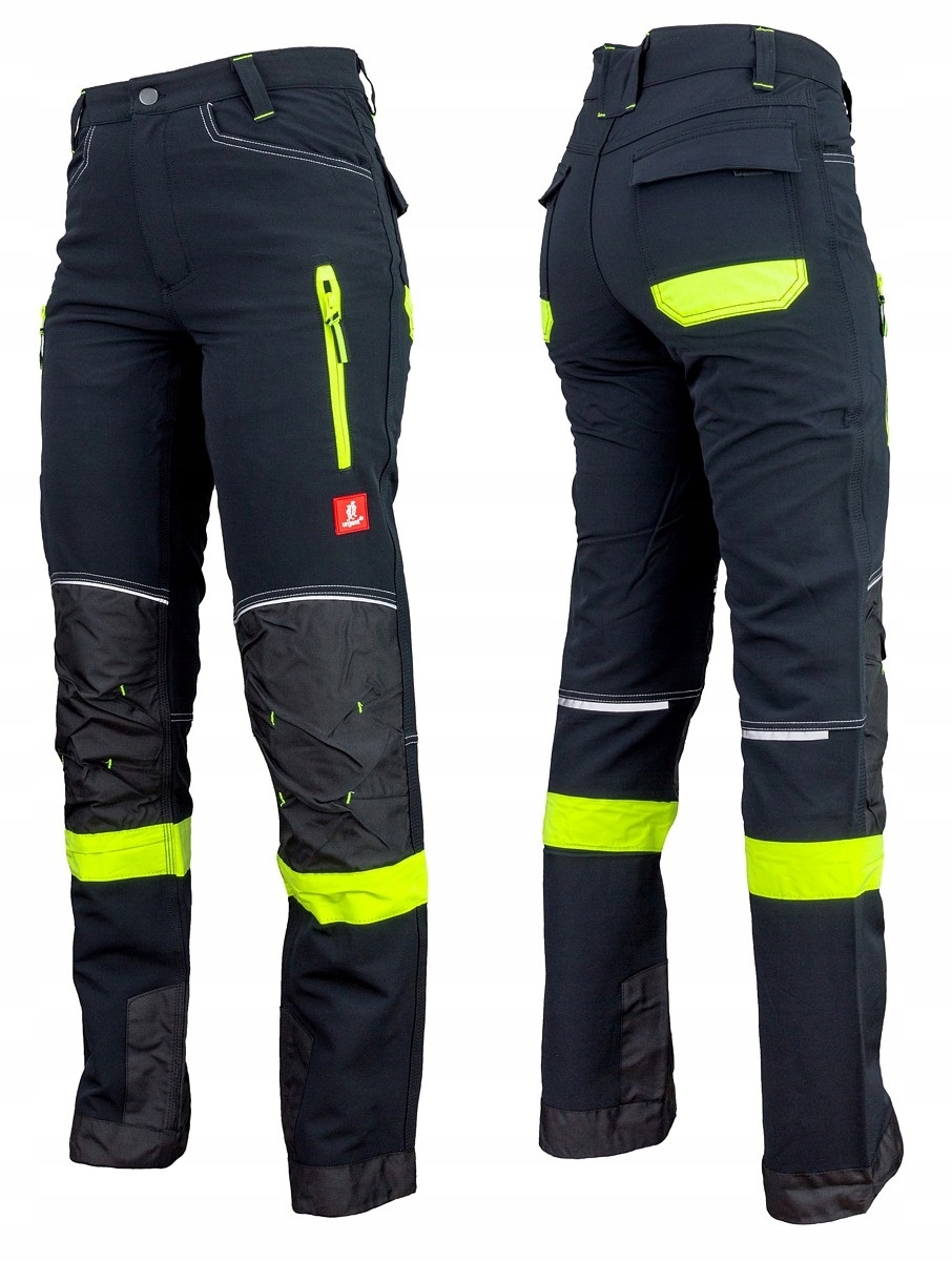 

Elastyczne Spodnie robocze Odblaskowe Softshell Hv