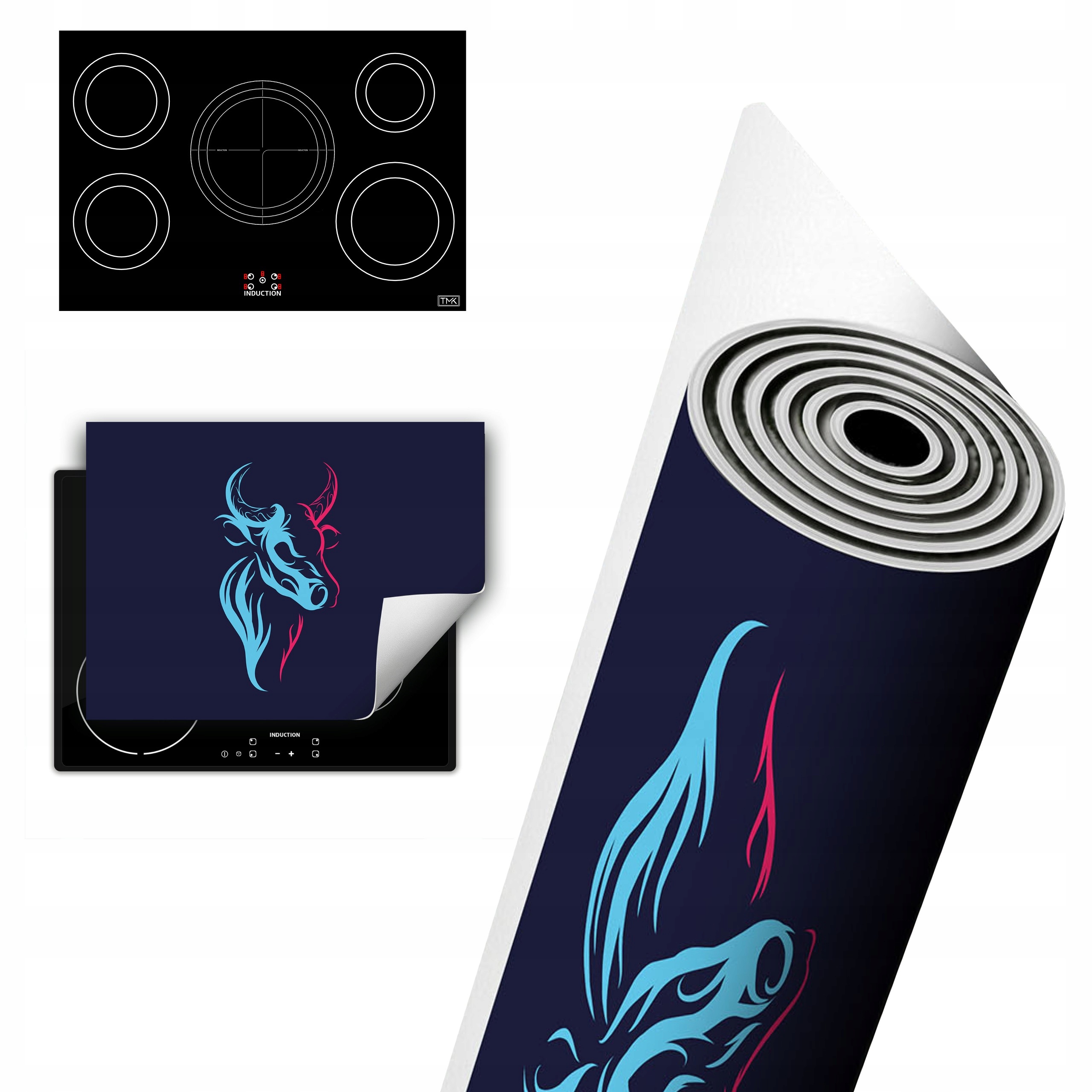 WINYLOWA OCHRONA NA INDUKCJĘ BLAT 80x52 Byk