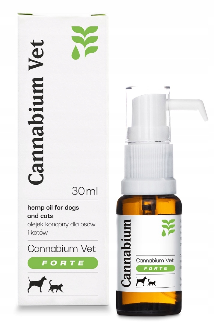 Krople Cannabium antystresowe 30 ml dla psów i kotów bez cukru i fosforu