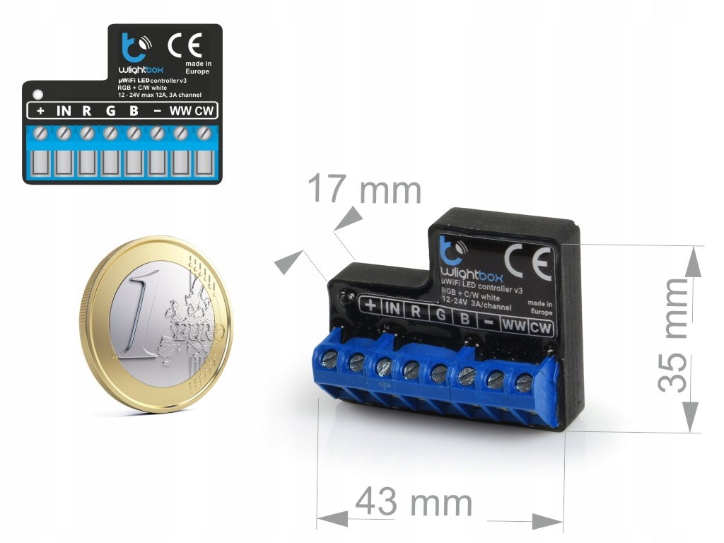 Sterownik LED WiFi wLightBox RGBW+CCT BleBox SMART Typ sterownik