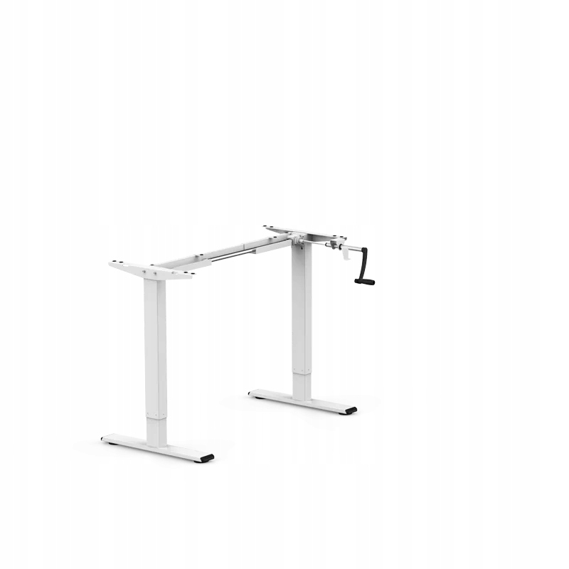 Stelaż Biurka Z Korbą H1 71–121CM Biały 70KG Ręczny Regulowany Bez Blatu