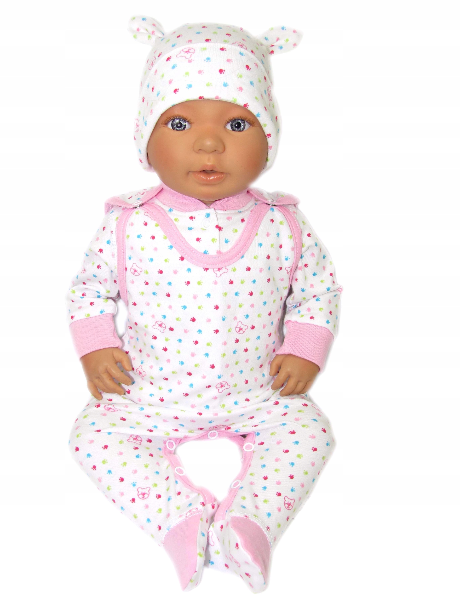 KOMPLET NIEMOWLĘCY ŚPIOCHY + KAFTANIK r.62 /6/ Rozmiar (new) 56 (51 - 56 cm)