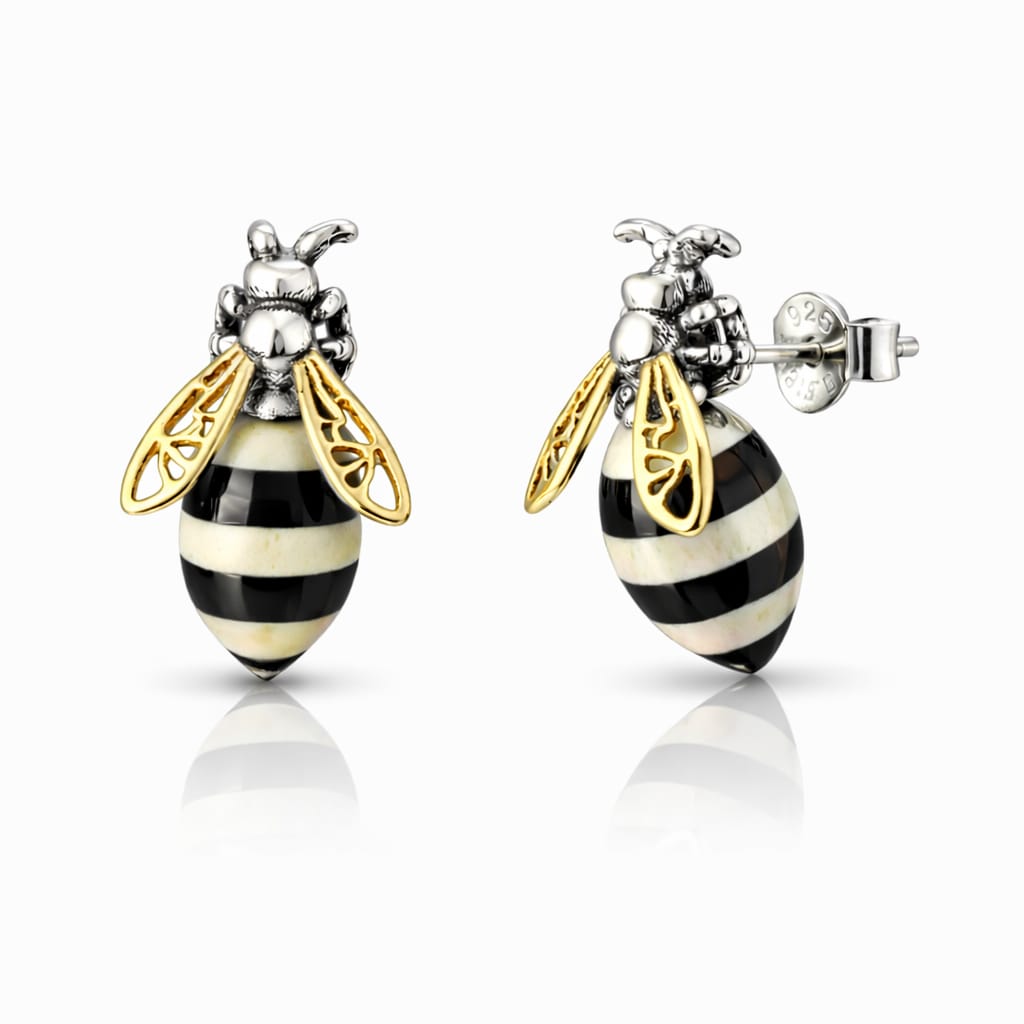 Stříbrné Náušnice Ze Stříbra A Jantaru Malé Náušnice Tyčinky