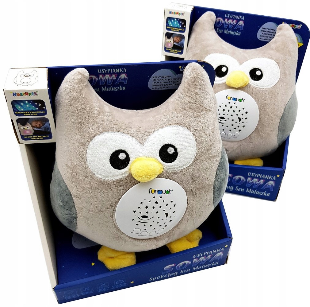 Piękny MIŚ Projektor SOWA uspokajające kołysanki Marka NORIMPEX