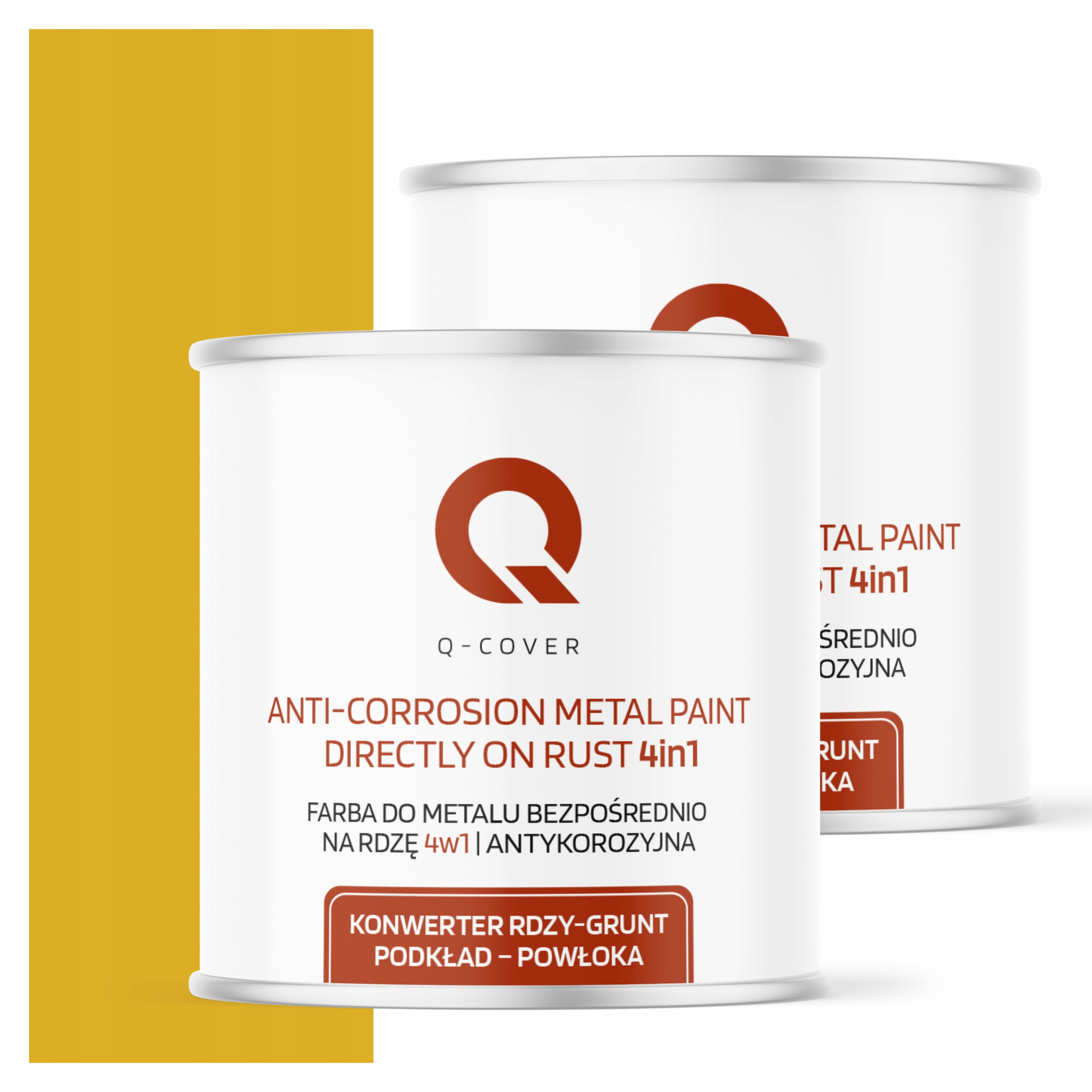 Farba Priamo na hrdzu Kov Aluminium Oceľ 2,5L 4v1 Polomat Žltá Citrónová